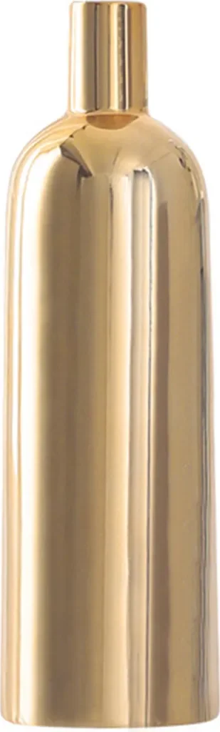 Bmen Keramikvase goldfarben galvanisiert modern 27,5 cm Blumenvase