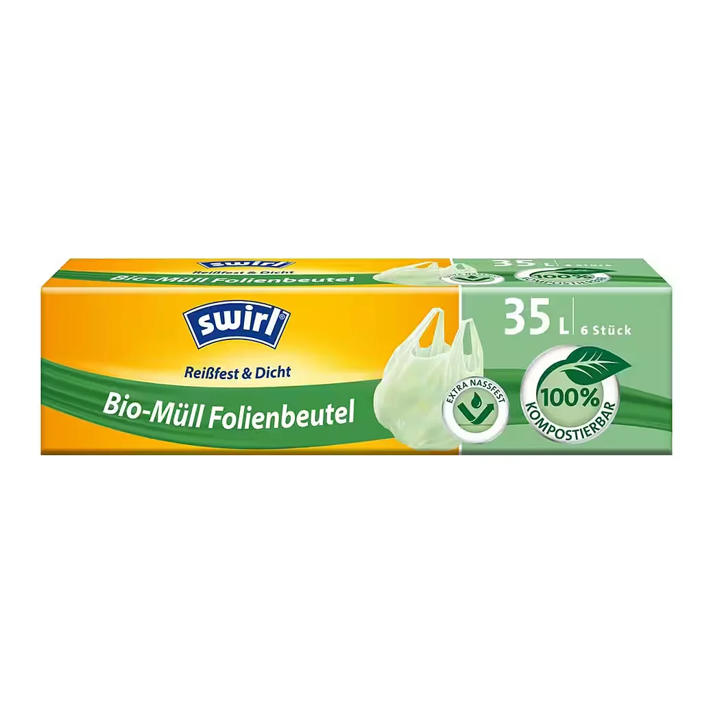 SWIRL Biomüllbeutel 35 l mit Tragegriff 6 Stück pro Rolle
