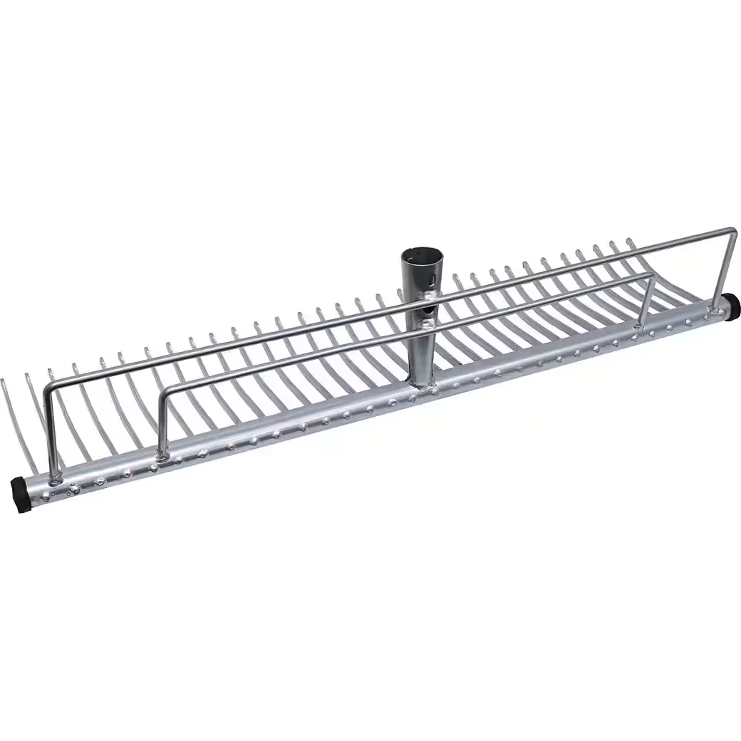 TRIUSO Rasenrechen 60 cm Arbeitsbreite, 32 Zinken, verzinkt