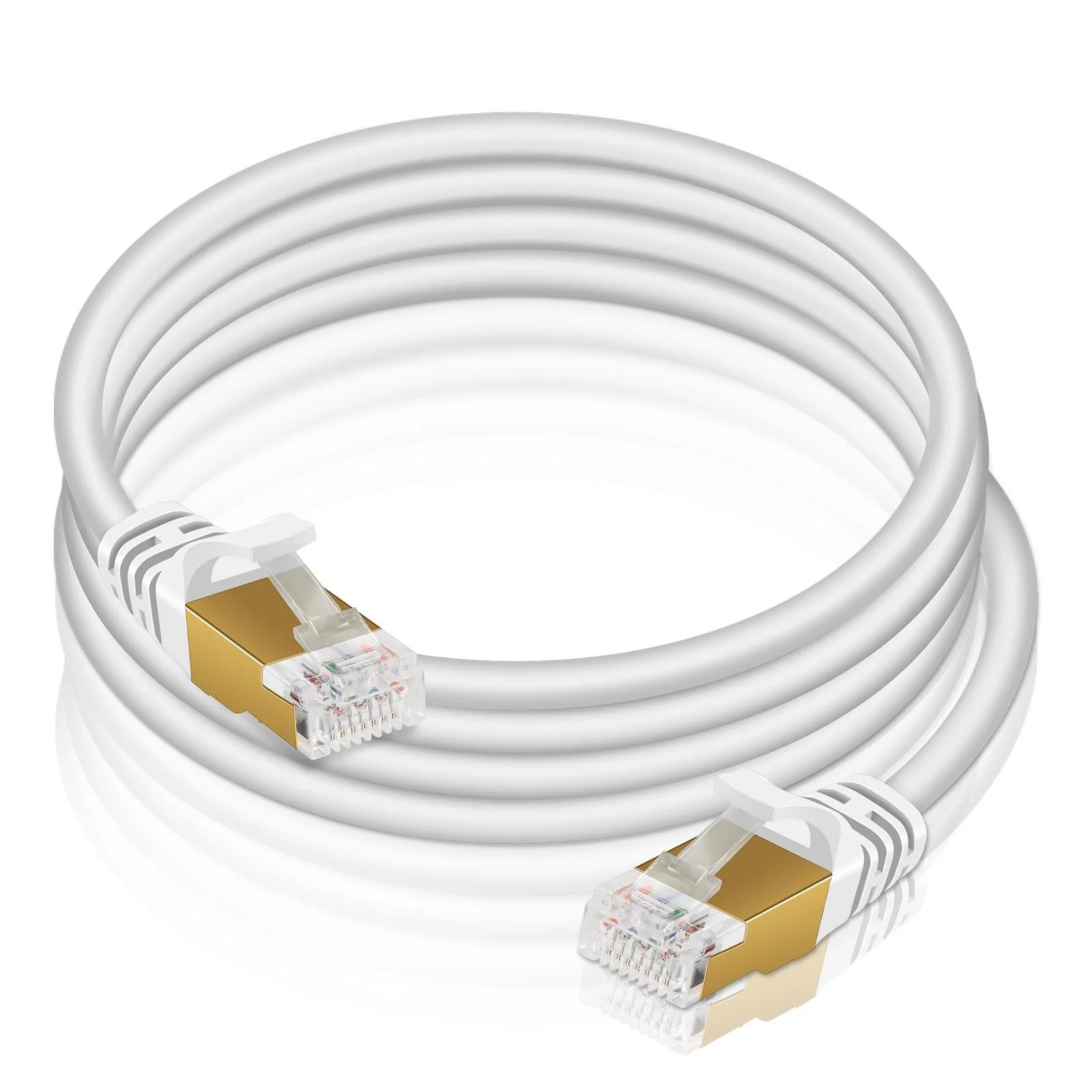 Verco Cat 7 Netzwerkkabel rundes LAN Kabel Ethernet